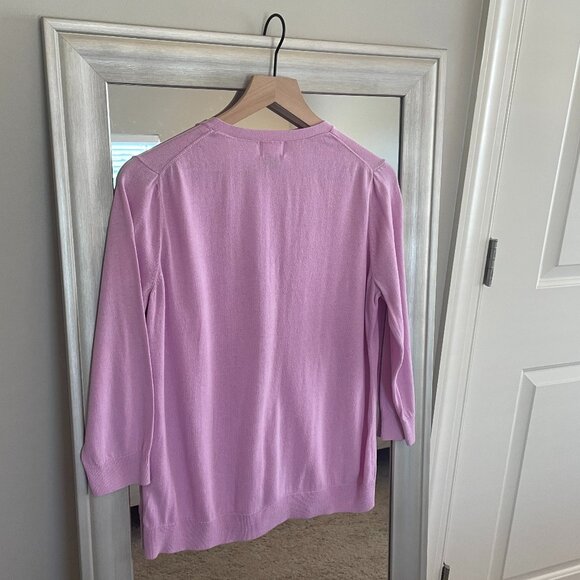 Old Navy Women's Pink V Neck 3/4 Sleeve Cardigan Sweater Size L - Picture 2 of 6